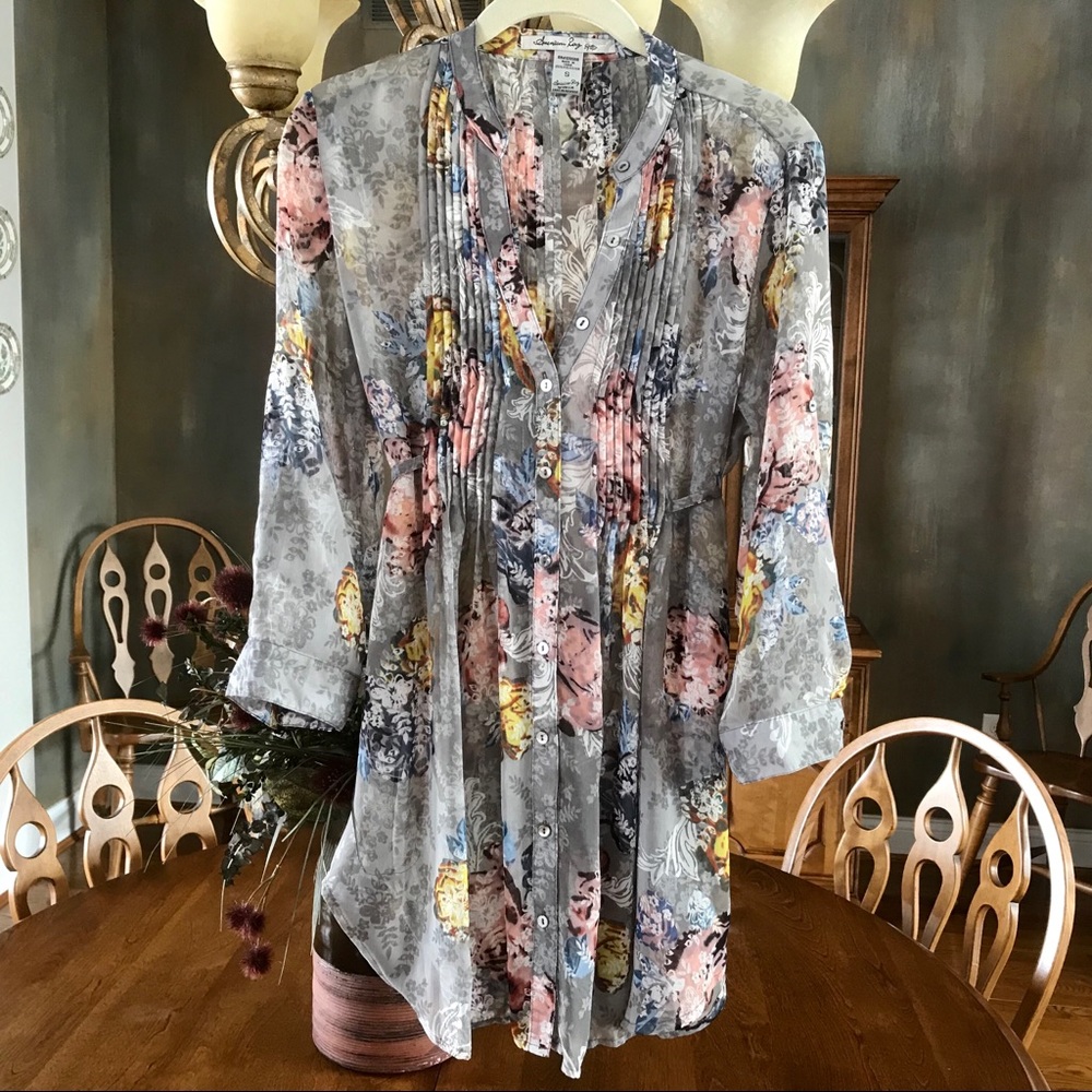 Sheer floral top by American Rag